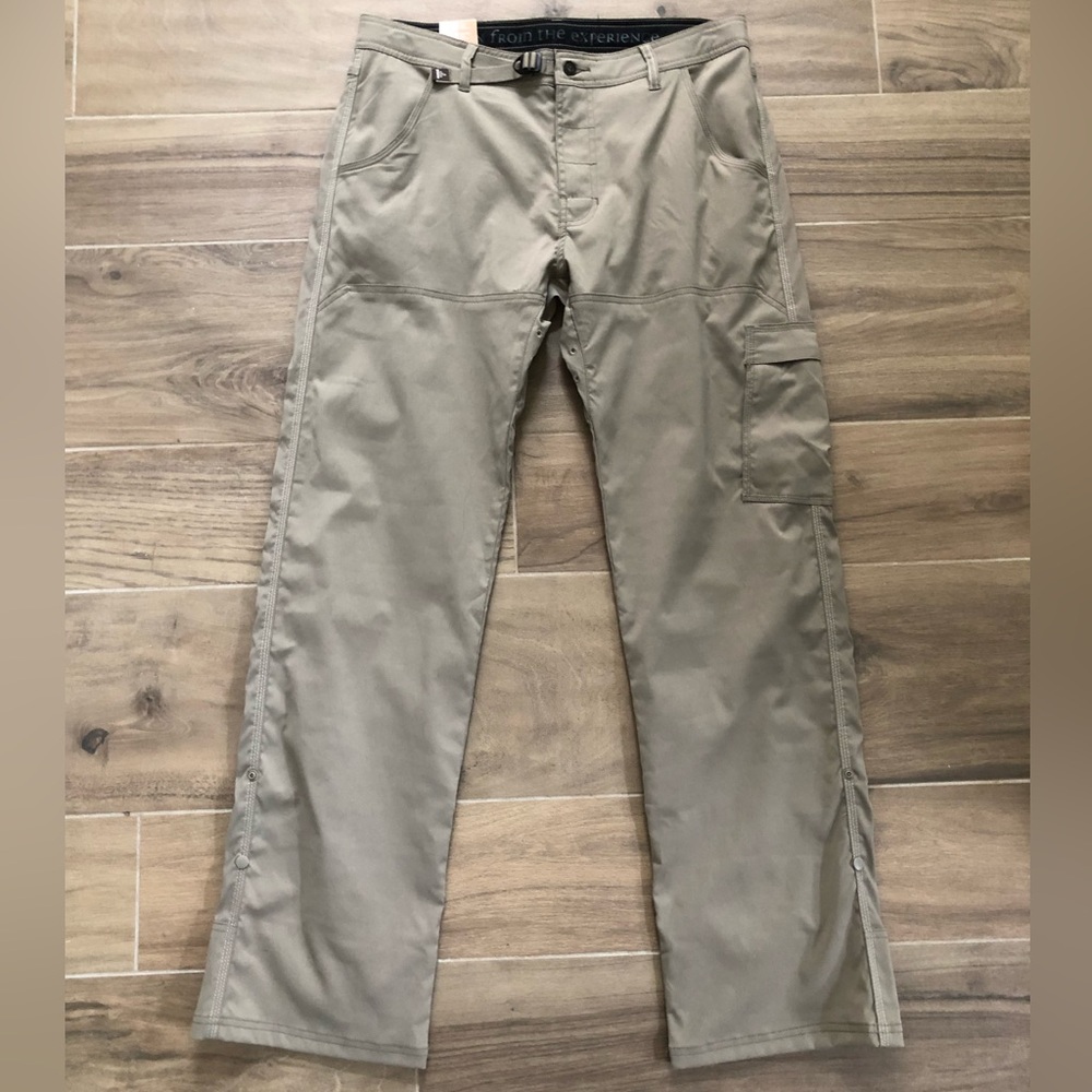 NWT Prana Stretch Zion 32" Dark Khaki 34x32 Pants